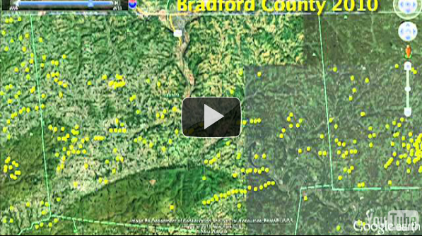 Bradford County PA Wells Drilled Animation