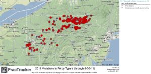 Violations Jan-Sept 2011 PA (EHS highlighted with red dots)