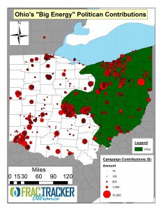 (Total of 4,037 individual donations, Data courtesy of Common Cause Ohio’s “Deep Drilling, Deep Pockets: Campaign Cash and Fracking Regulation in Ohio” spreadsheet)