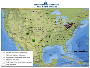 US Map of Suspected Well Water Impacts - V1