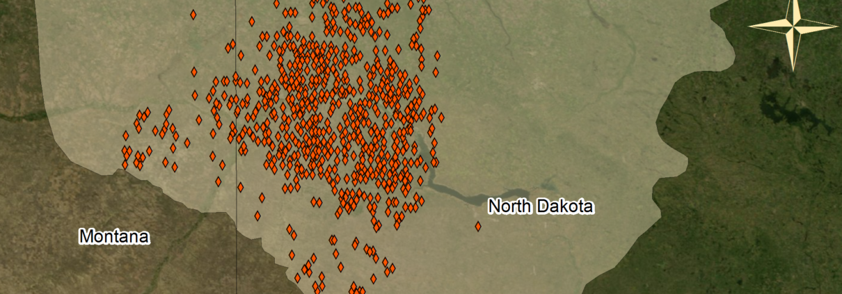 North Dakota Bakken Gas Flares
