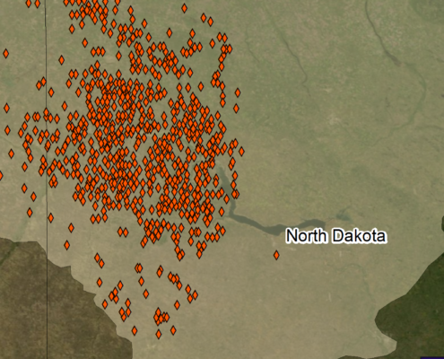 North Dakota Bakken Gas Flares