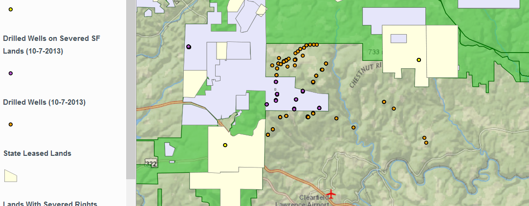 Severed rights and leased lands in PA state forests