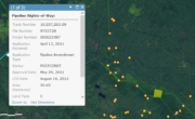 Well and pipeline data in British Columbia