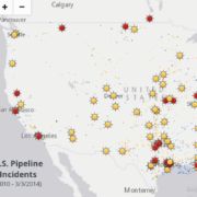 US Pipeline Incidents map