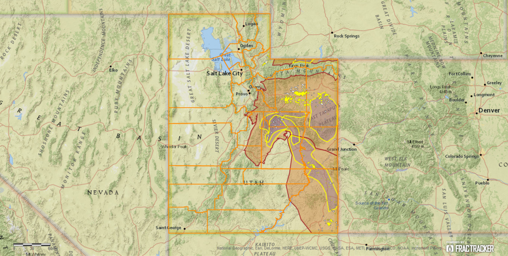 Image result for utah fracking maps