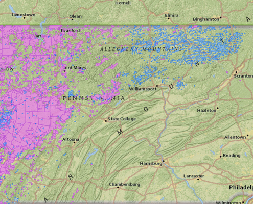 Conventional and unconventional wells in PA