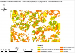 Chieftain Silica Sand Mine Agricultural and Shrubland Cover Across Six Types