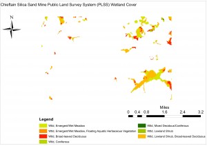 Chieftain Silica Sand Mine Wetland Cover Across Seven Community Types