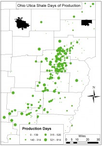 Ohio Utica Shale Total Production Days, 2011-2014