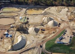 Bird’s eye view of a sand mine in Wisconsin. Photo by Ted Auch 2013.