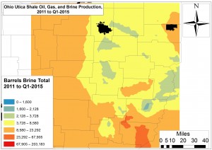 Total Ohio Utica Shale Oil Production 2011 to Q1-2015
