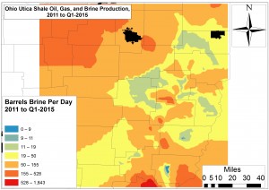 Per Day Ohio Utica Shale Oil Production 2011 to Q1-2015