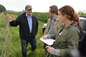 Andreas showing us the site where he says 80,000 metric tonnes of solid waste from oil and gas drilling was mixed with residential waste and then disposed of in a field on top of a hill. Residents have tested the site and found troubling levels of arsenic and radioactive elements, but to Andreas’ knowledge no governmental or company testing has been done to-date.