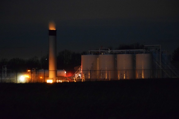 Carroll County, OH Utica Well Pad Flaring