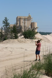 Ted Auch during a trip to NW Michigan's Ludington State Park to photograph and learn more about Sargent Sand's mine