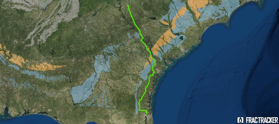 Proposed Palmetto Pipeline in Southeastern US