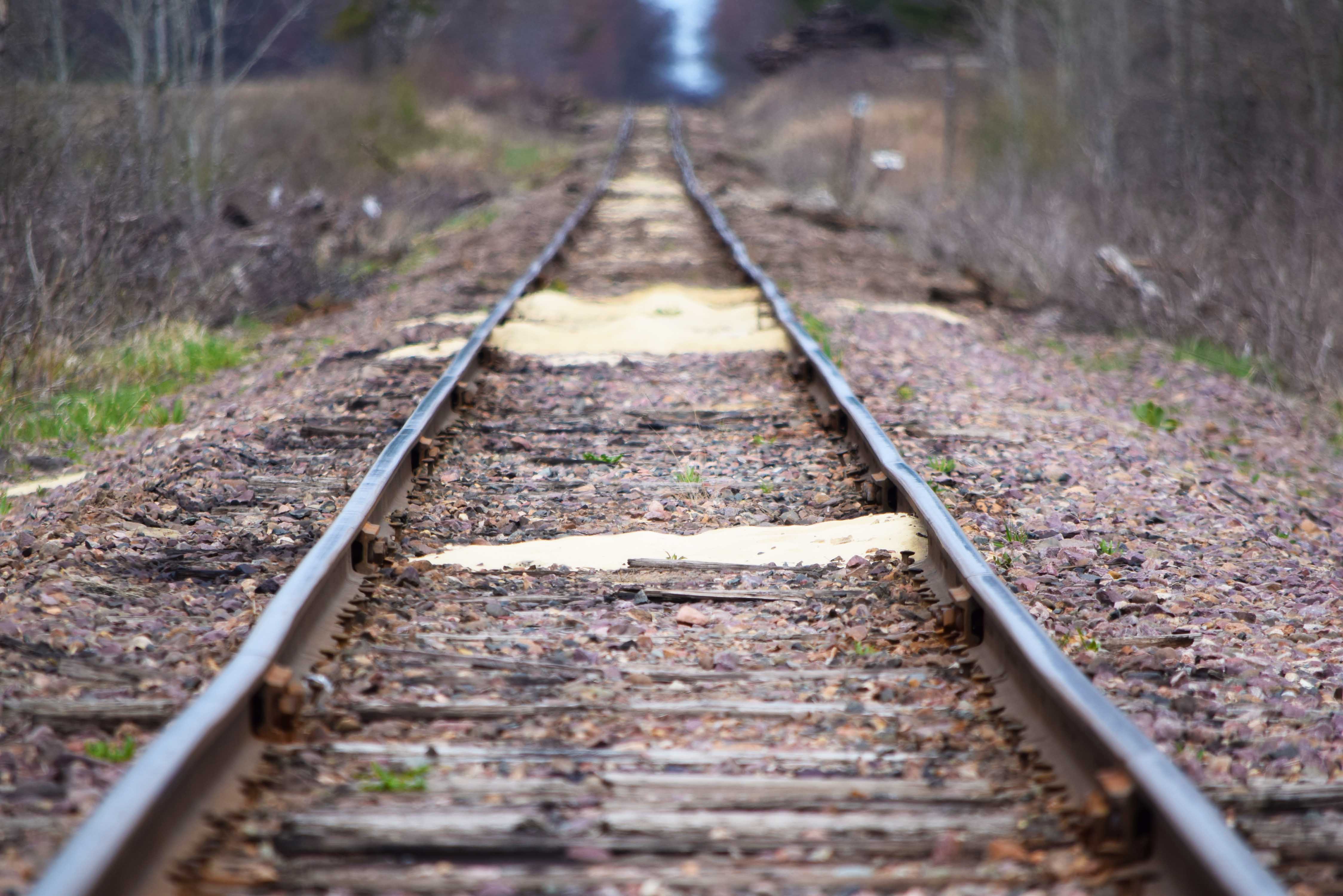 Railroad tracks near Chieftain Sands, Cheek, WI frac sand processing site