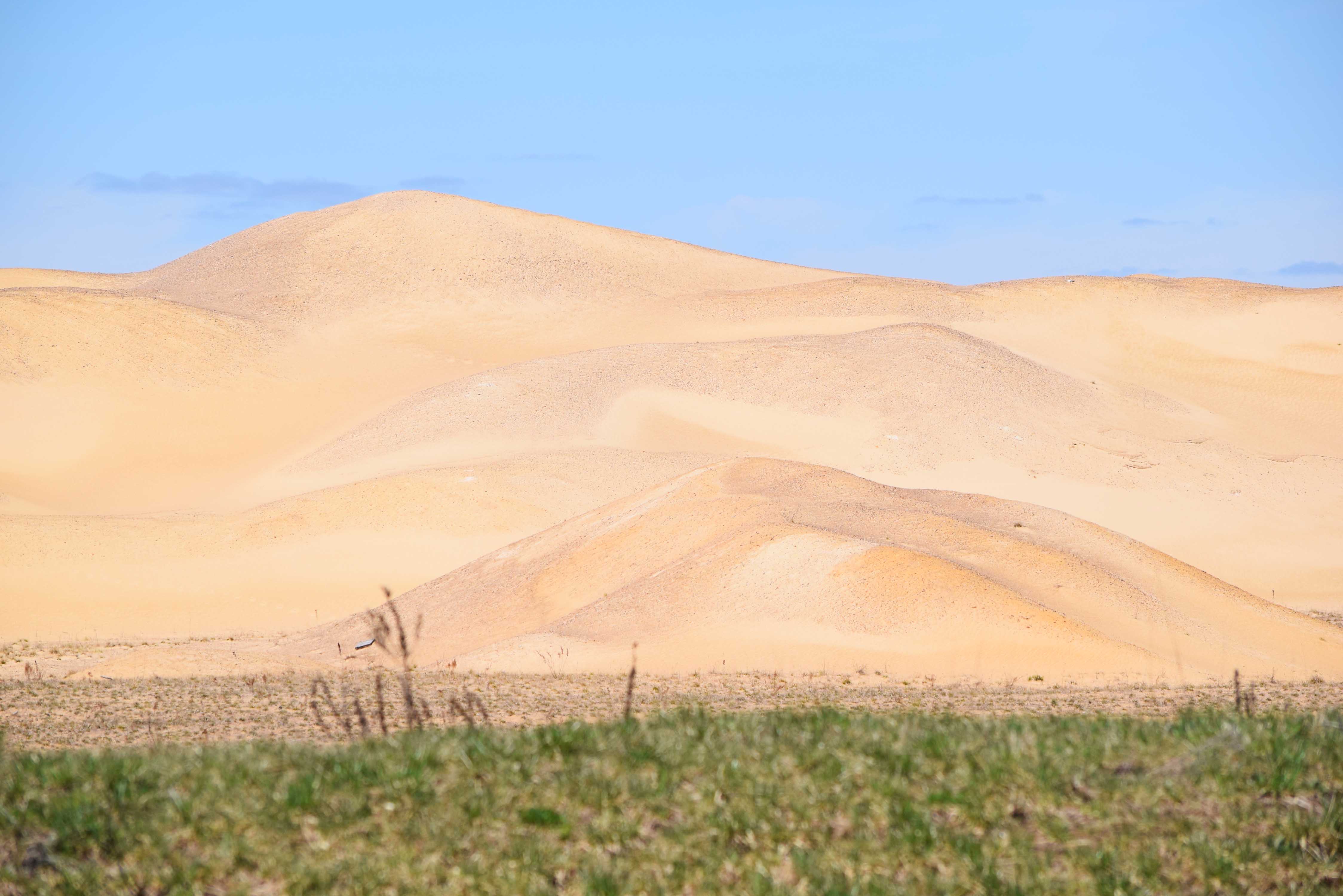 Piles of frac sand near Five Star Properties Bridge Creek, WI mine