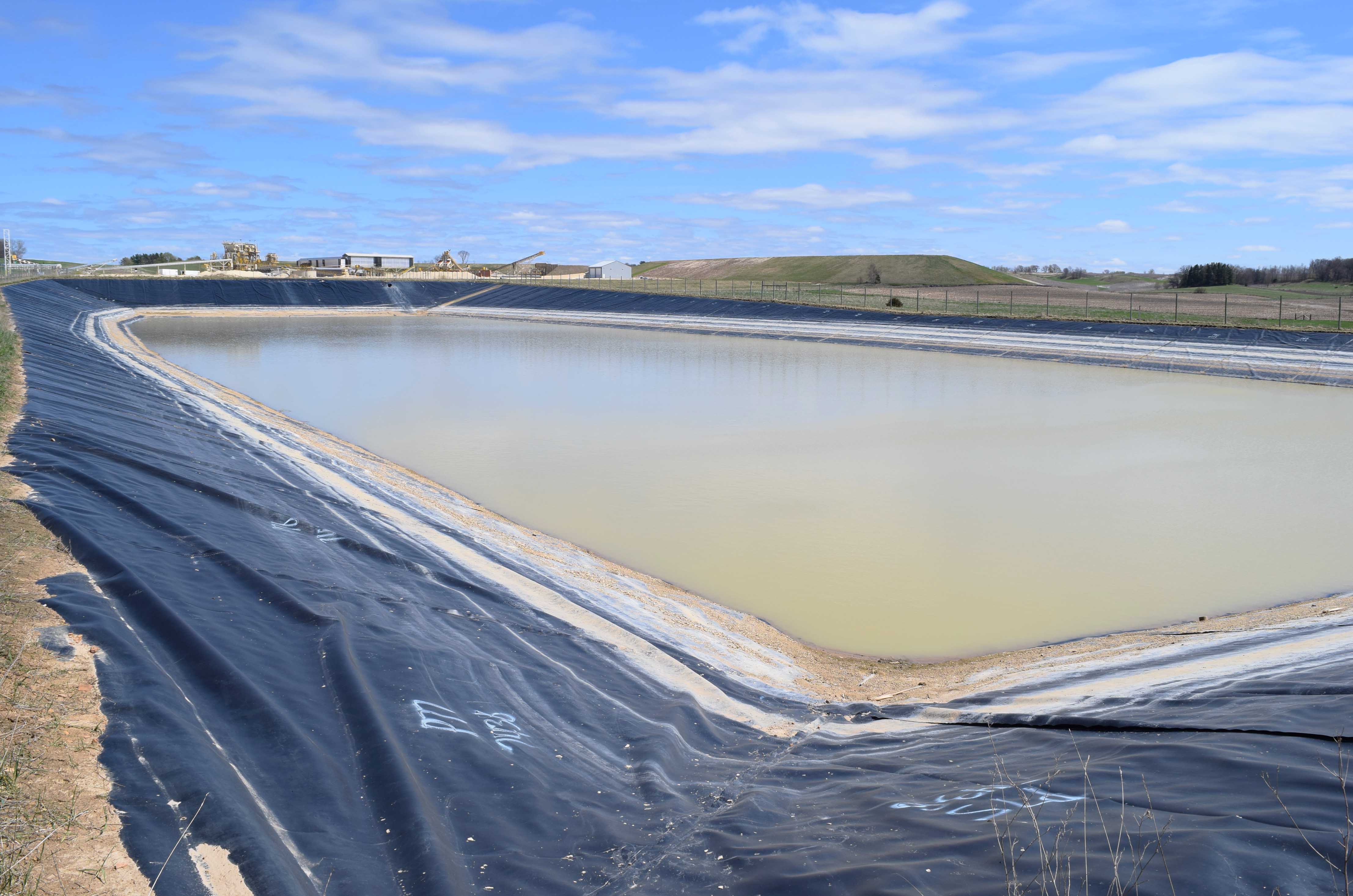 Pond part of HiCrush Augusta, WI frac sand mine