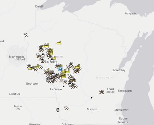 Wisconsin oil and gas activity map