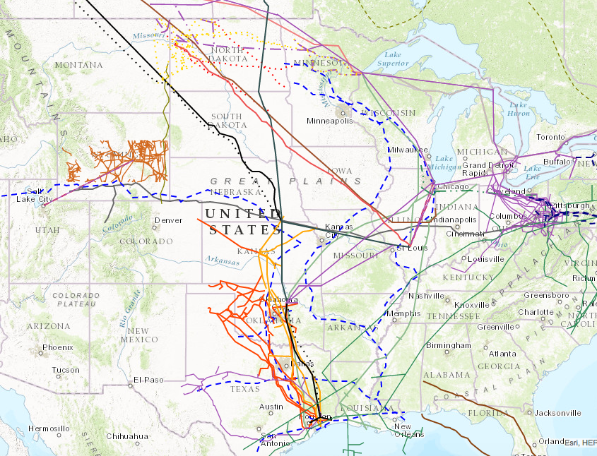 North America Proposed Oil and Gas Pipelines Map 