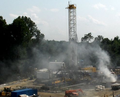 Air emissions from drilling rig