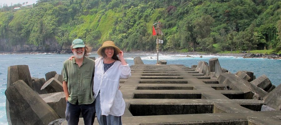 Karen Edelstein and her partner in Hawaii