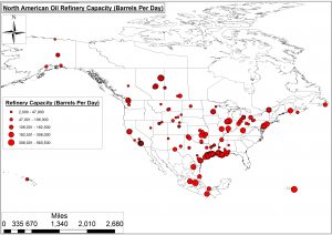 North American Oil Refinery Capacity (Barrels Per Day (BPD))