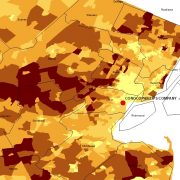 Northern New Jersey Area Conoco Phillips Refinery and Mean Annual Income Across the Region