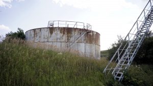 Another view of the abandoned tanks. Keene, North Dakota. Photo by David Nix 2015