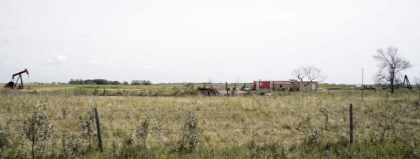 This is a storage area near a well pad in Bottineau County, North Dakota. Photo by David Nix 2015