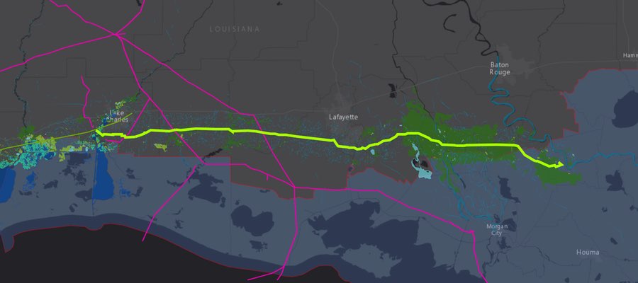 louisiana bayou proposed pipeline map