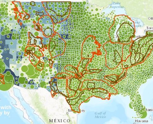 US Farms and Agricultural Production near Drilling