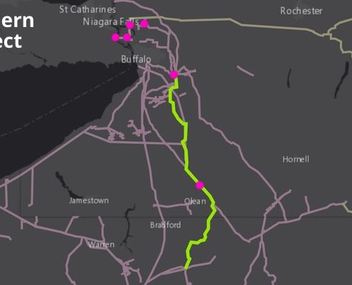 Northern Access Project - pipeline map