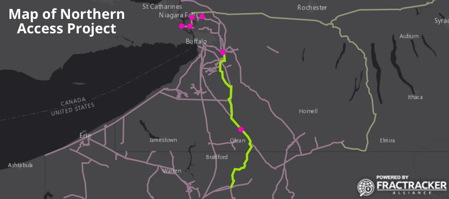 Northern Access Project - pipeline map