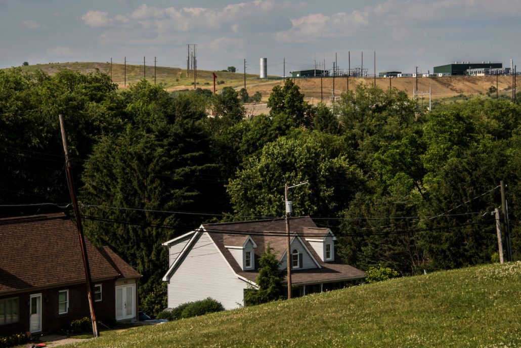 Families in Washington Co., Pa who are facing possible issues through the creation of cybergentic gas processing plant in western Pa. A Cibus Imperial compression station sits above a suburban community, people there are fearful of their air quality because of this plant, in Bulger, PA