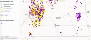 ND Radioactive Waste map