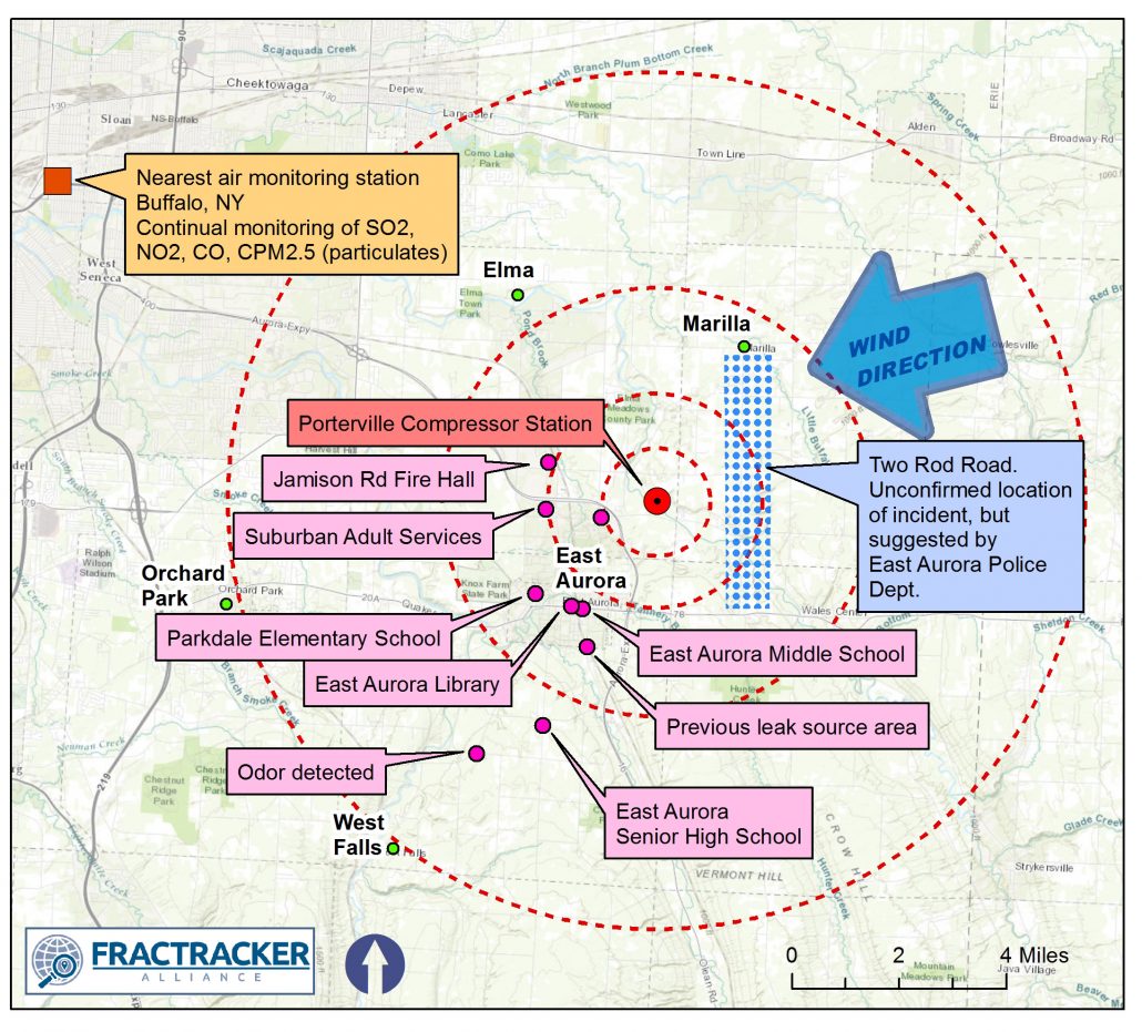 Key locations in incident report