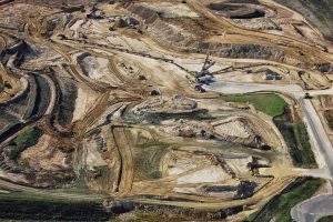 Western Wisconsin frac sand strip mine and overburden.