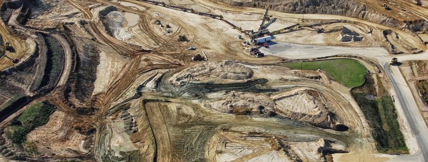 Western Wisconsin frac sand strip mine and overburden.