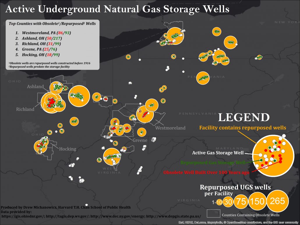 Underground Gas Storage map