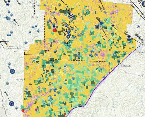 Wayne National Forest map and drilling