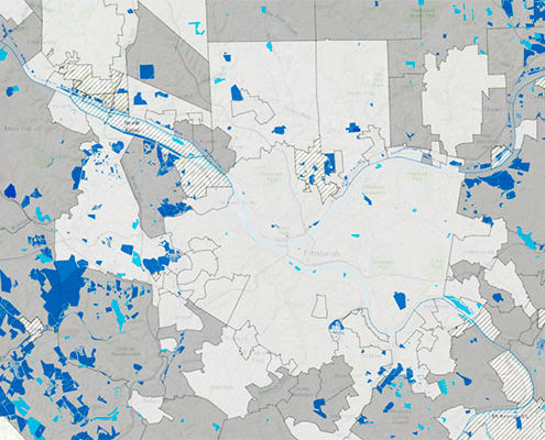 Allegheny County, PA map of zoning designations