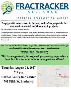Community meetings in Colorado - August 24th flyer