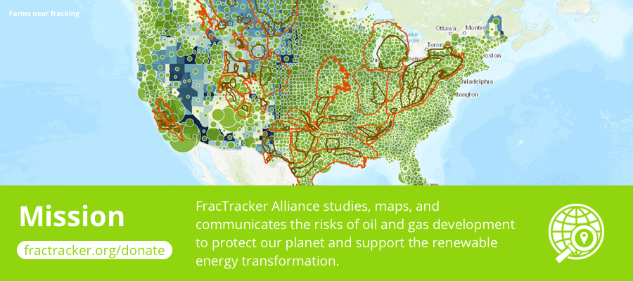 FracTracker banner and mission - Please consider a donation this holiday season