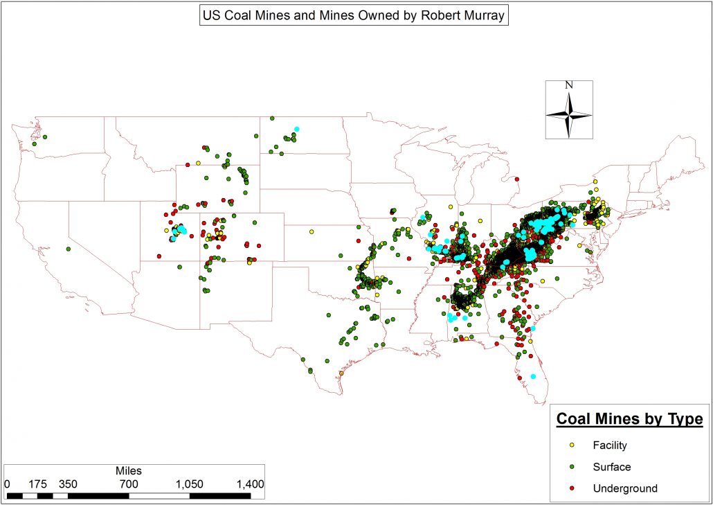 US Coal Mines and Mines Owned by Robert Murray