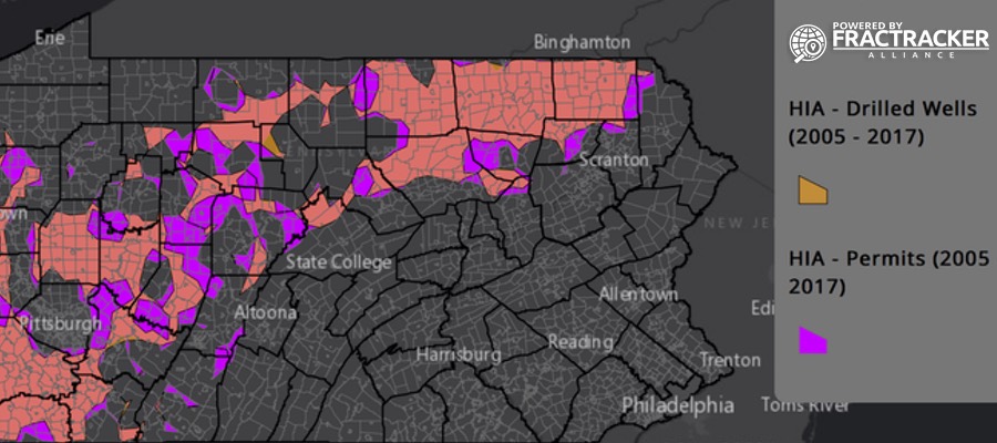 High Impact Areas and Donut Holes - Variability in PA's Unconventional O&G Industry map