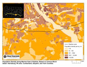 Population Density Along ME2 - Harrisburg, PA
