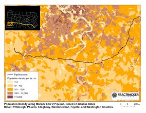 Population Density Along ME2 - Pittsburgh, PA